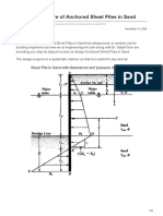 Design Procedure of Anchored Sheet Piles in Sand