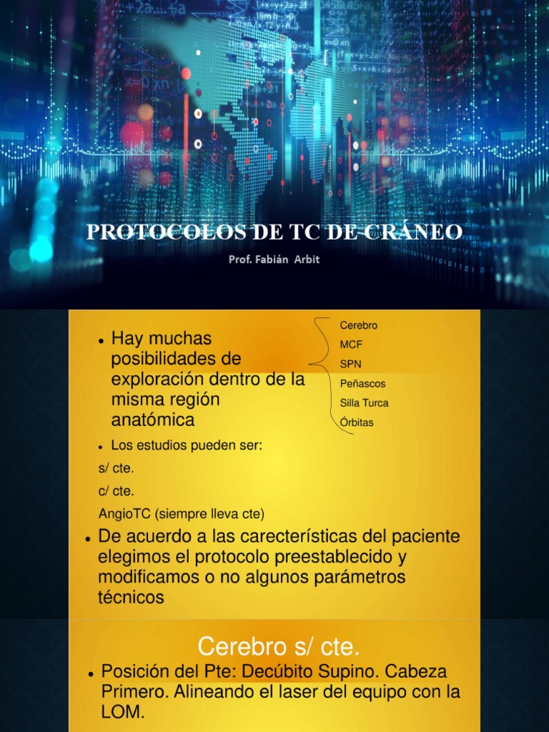 Protocolos De Tc De Cráneo Pdf