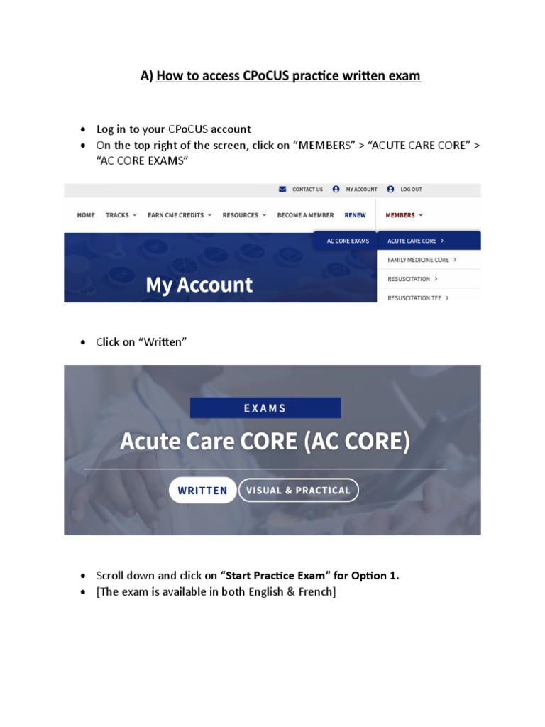 Accessing CPoCUS Practice Exams | PDF | Business | Computers