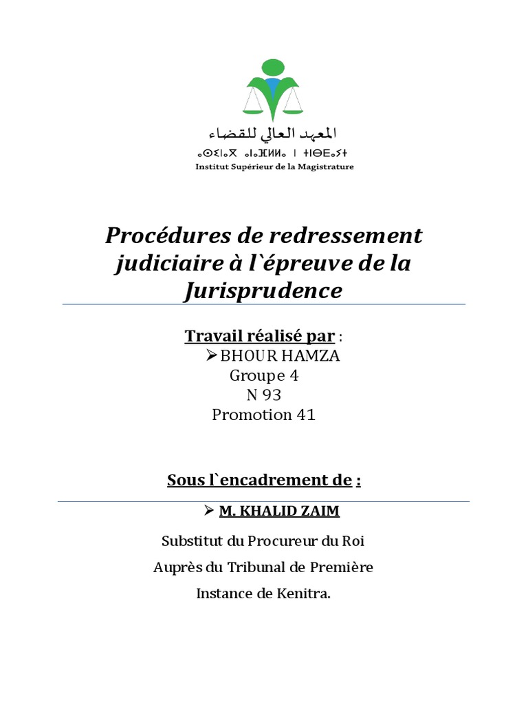 Redressement judiciaire et jurisprudence | PDF