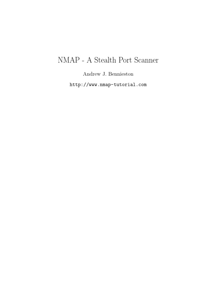 Nmap Tutorial | PDF | Computers