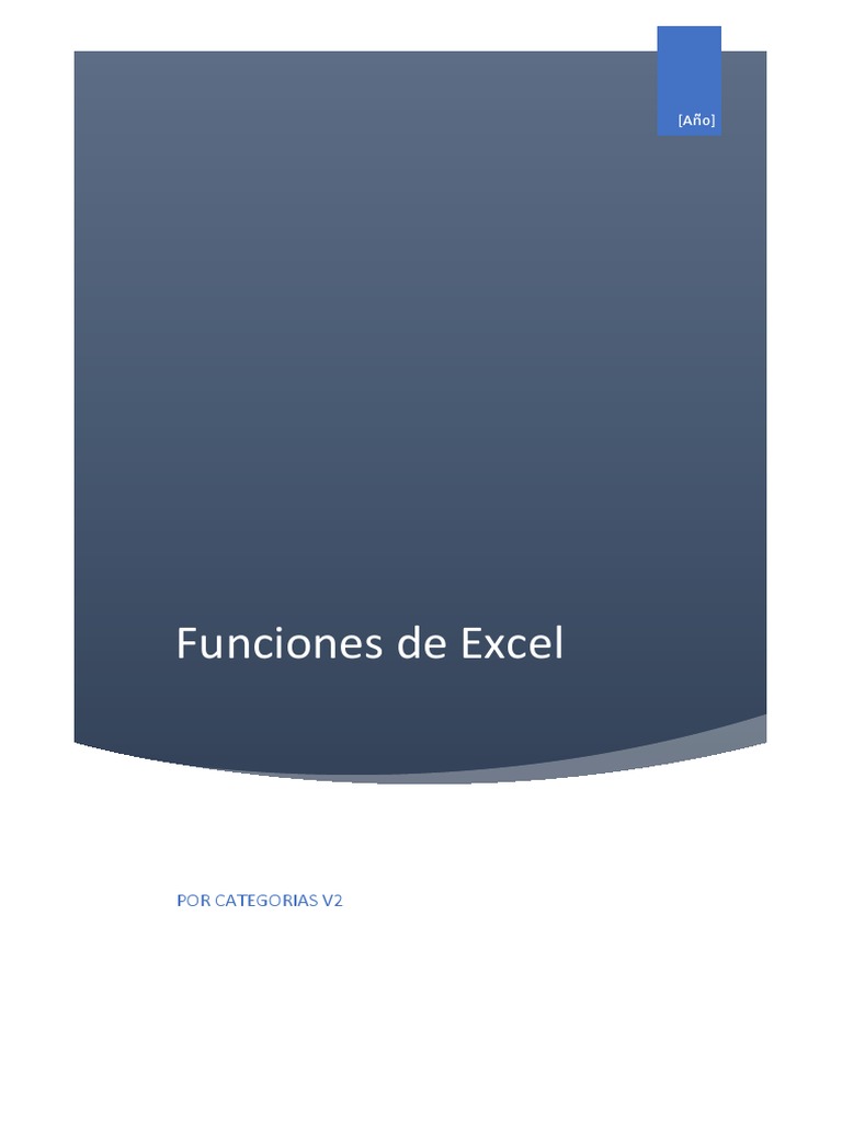 Funciones de excel version 2 pdf microsoft excel inform tica