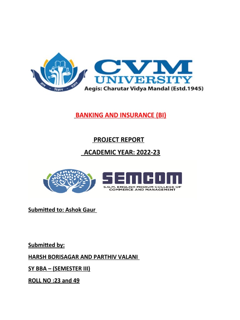 Banking and Insurance PDF