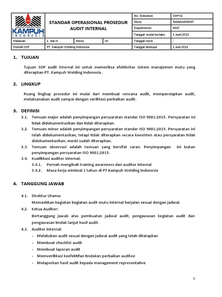 Sop audit internal rev1 pdf