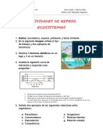 Actividades de Repaso. Ecosistemas