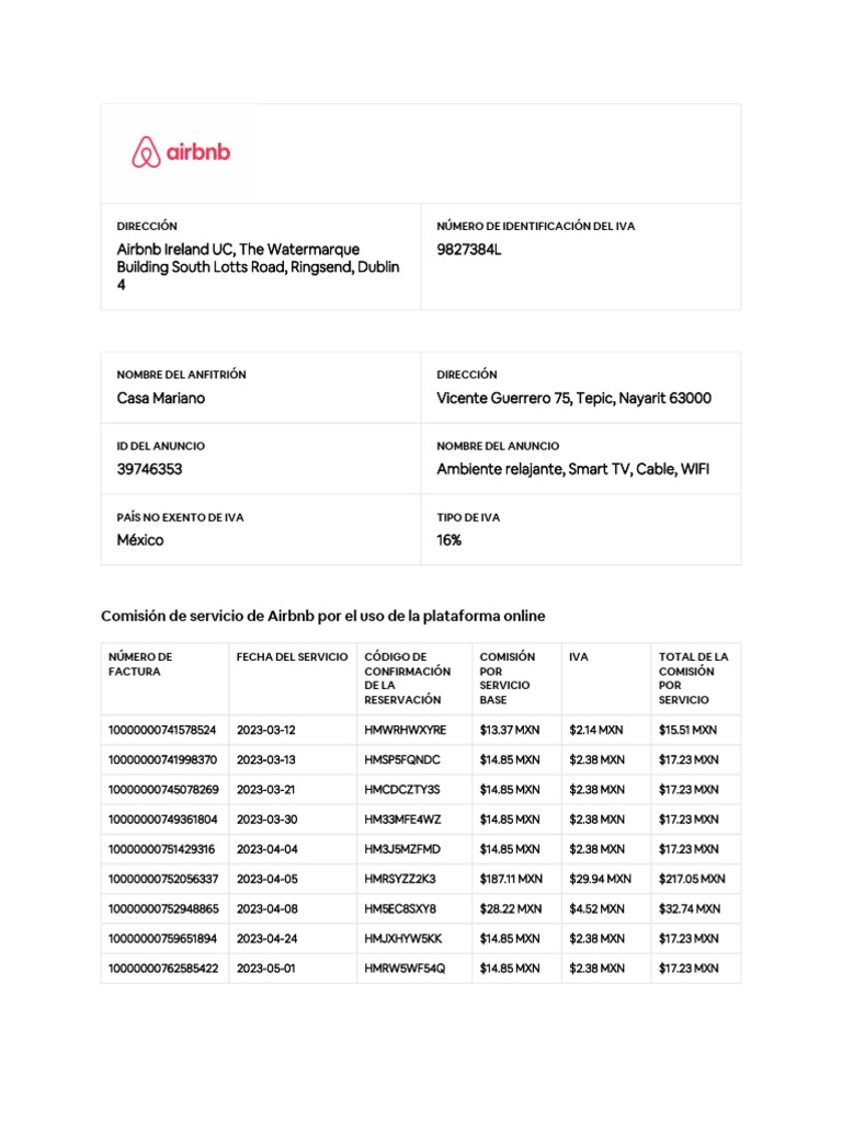 Image Result For Cmo Encontrar Tu Factura Con Iva Centro De Ayuda De Airbnb