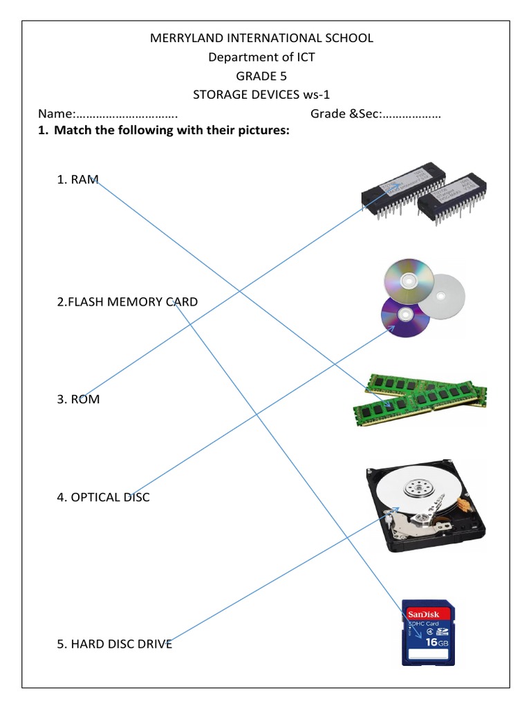 Storage Device Ws 1 | PDF | Computer Data Storage | Random Access Memory