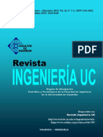 Revista Ingeniería UC, Vol. 26, No 1,2 y 3, Enero - Diciembre 2019