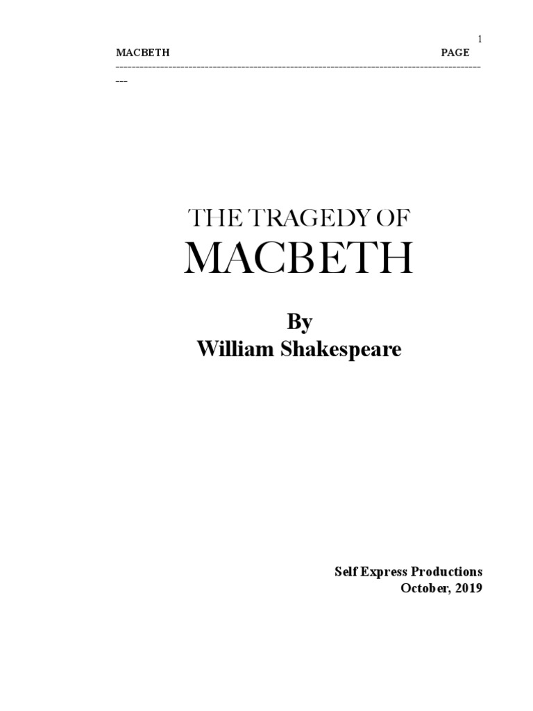 Macbeth: A Tragic Play Overview | PDF | Macbeth | Shakespearean Tragedies