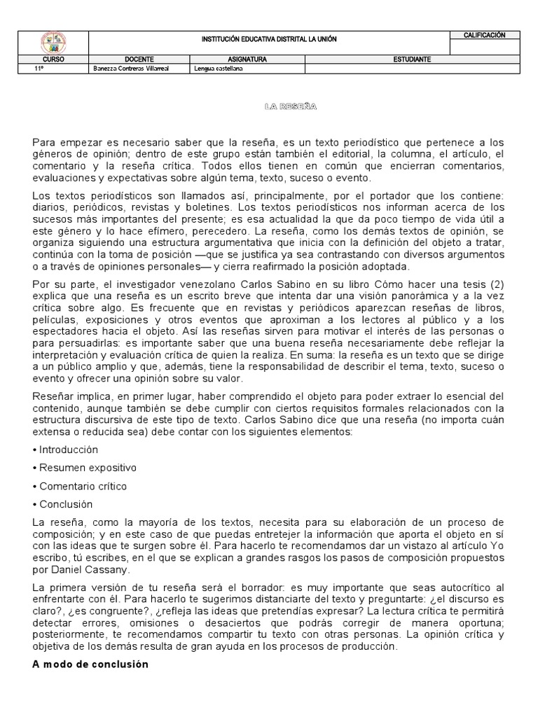 La Resena | PDF
