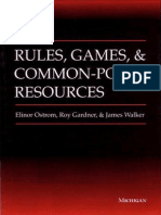 Rules Games and Common Pool Resources