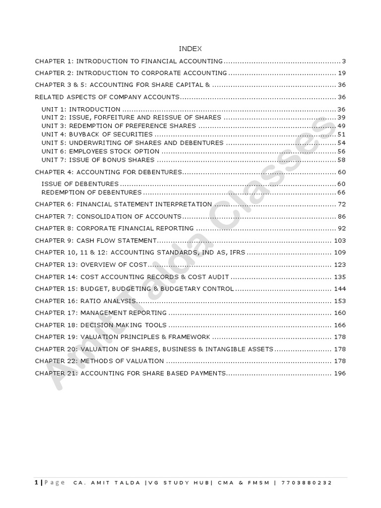 Corporate and Financial Accounting Guide | PDF | Finance & Money Management