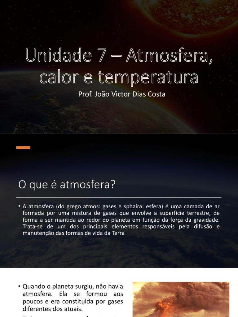 Atmosfera, Calor e Temperatura - 7º Ano | PDF | Temperatura | Calor