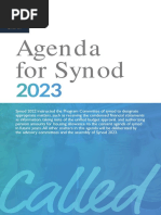 Agenda For Synod 2023