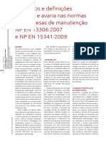 Conceito e Definicoes de Falha e Avarias Nas NP de Manutencao NP EN13306 - 2007 e NP EN 13306 - 2007