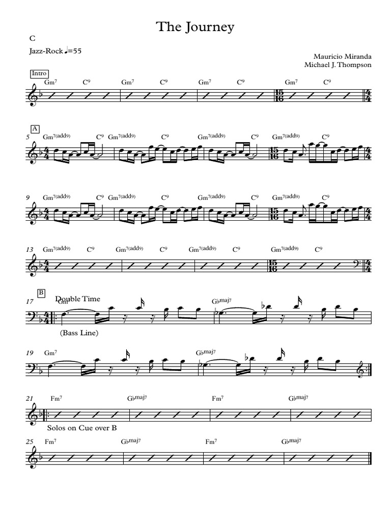 The Journey - Lead Sheet (C) | PDF