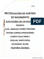 Rectificacion de Partida