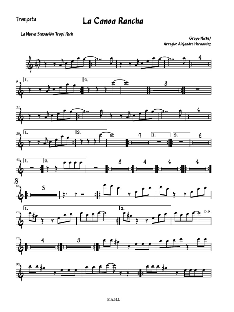 La Canoa Rancha - Grupo Niche Sheet Music | PDF