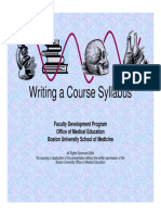 Writing ACourse Syllabus