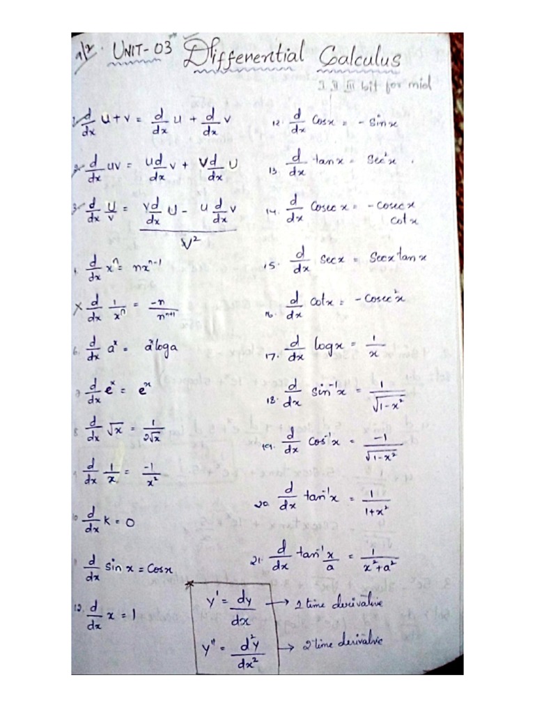 Differential calculus | PDF