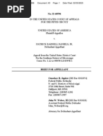 Patrick Daniels' Brief On Appeal