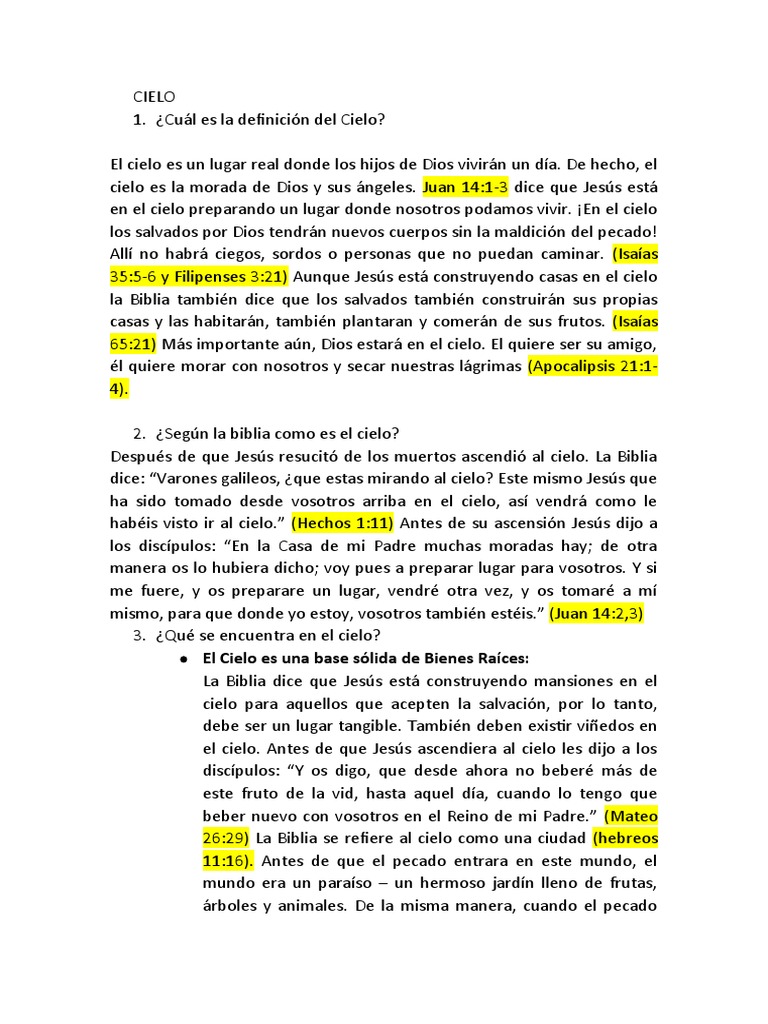 Cielo e Infierno según la Biblia | PDF | Infierno | Pecado