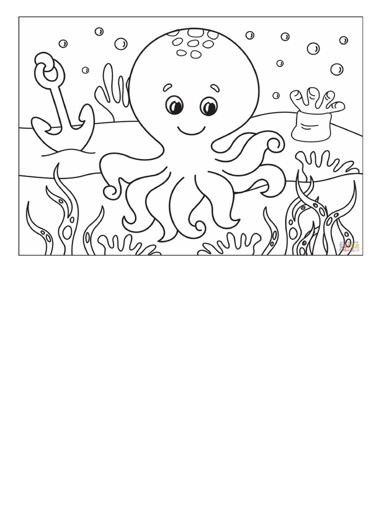 Octopus Coloring Page - Free Printable Coloring Pages | PDF