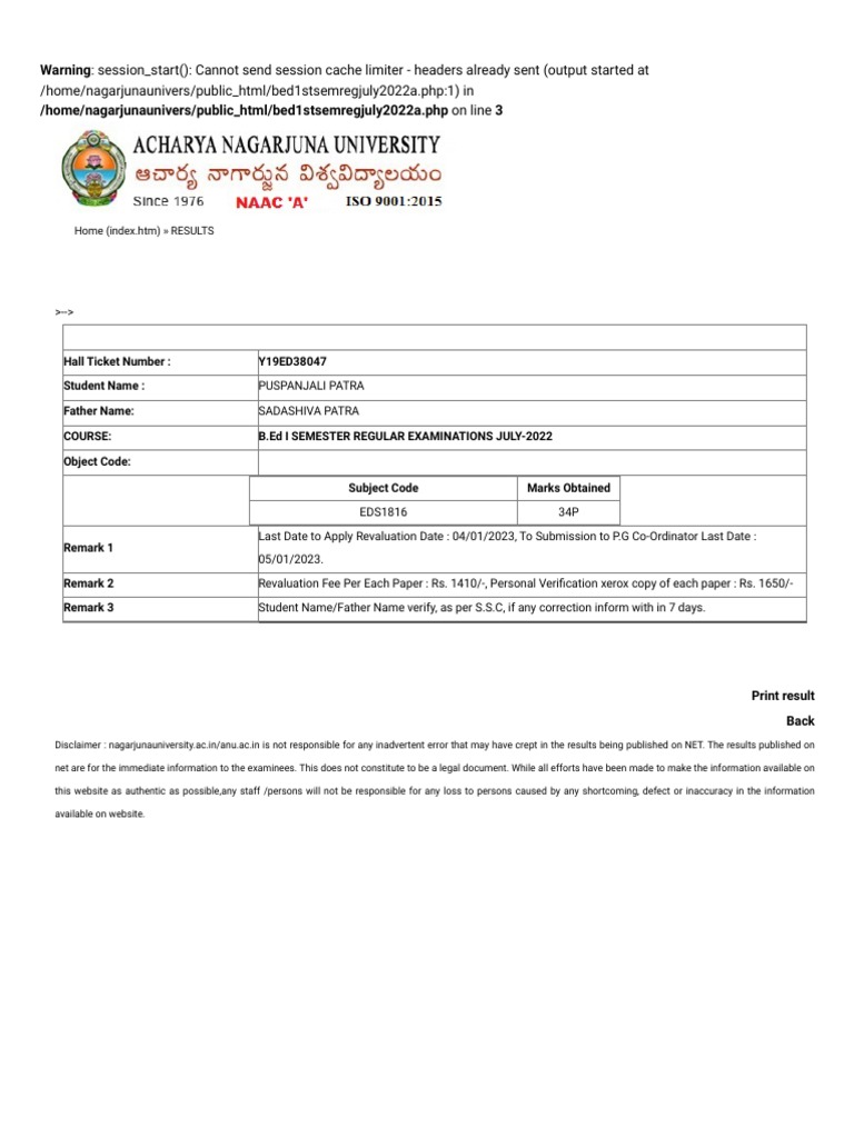 Acharya Nagarjuna University | PDF