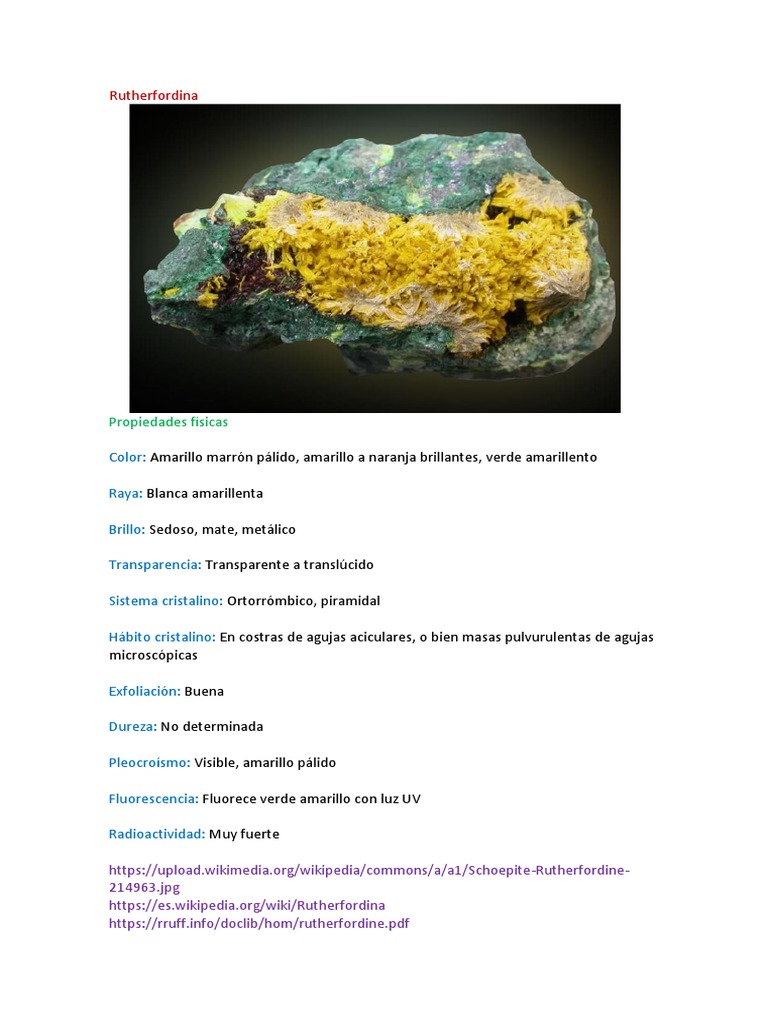 Propiedades de Los Minerales Radiactivos | PDF