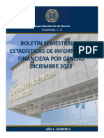 Boletín Semestral de Estadísticas Por Género Diciembre 2022