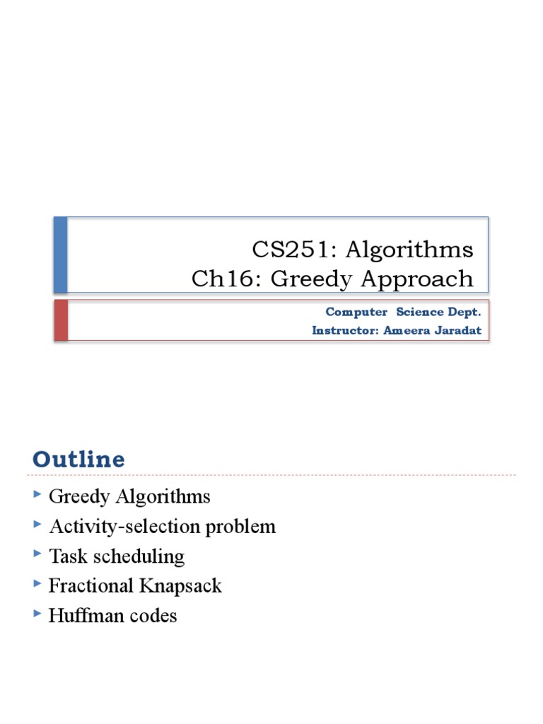 06 Ch16 Greedy Algorithm | PDF | Code | Applied Mathematics