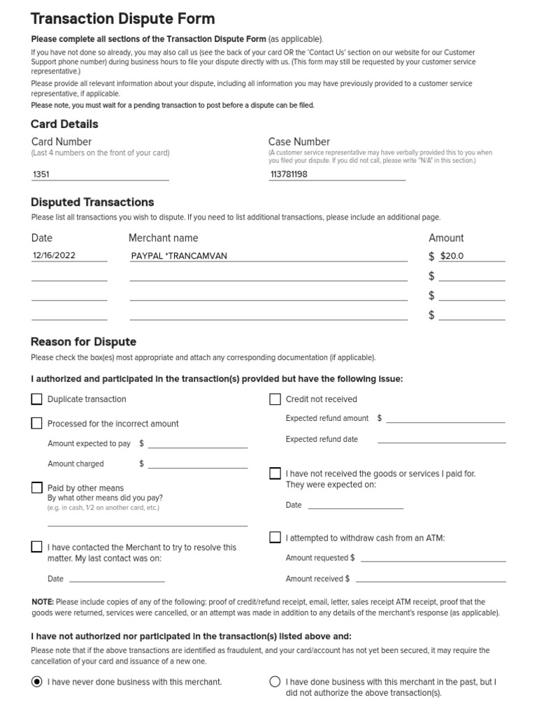 disputed-transaction-form-pdf-credit-card-personal-identification