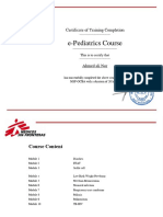 E Pediatrics Course-EPeditarics Course Certificate 15564