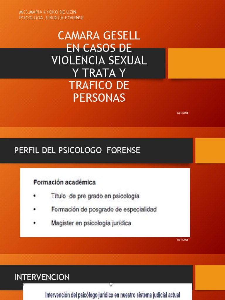 Cámara Gesell en Violencia Sexual | PDF | Ciencias sociales