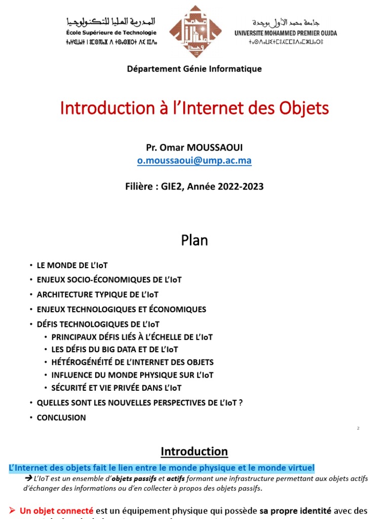 Introduction IoT-1 | PDF | Internet des objets | Big data