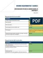 Informe Requerimientos y Avances