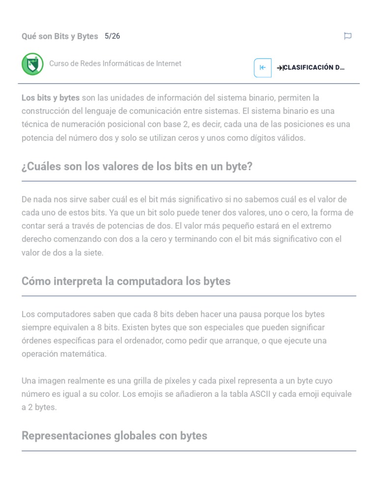 5 Qué Son Bits y Bytes - Platzi | PDF | Poco | Byte