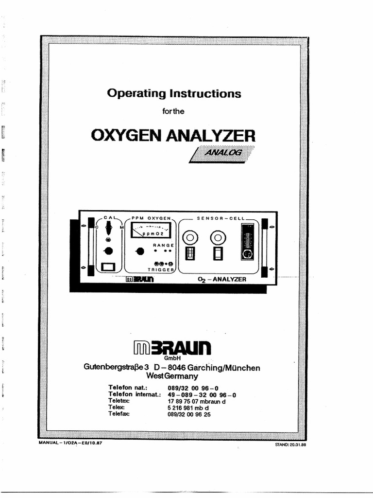 KOH_O2_Analyzer(analog)_stand alone display | PDF
