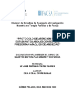 Protocolo de Atención para Adolescentes Que Presentan Ataques de Ansiedad