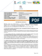 2 - Roteiro de Leitura II - Linguística I - Módulo IIA - Ricardo Adriano Dos Santos - 2023