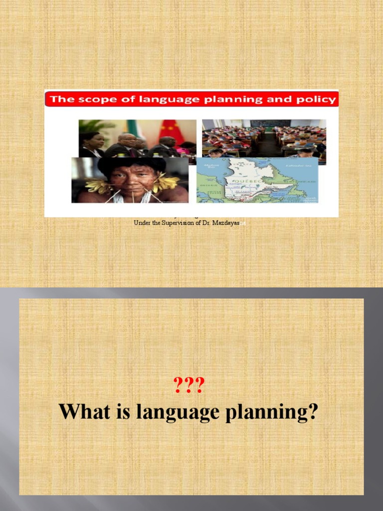 What Is Language Planning And Policy Pdf