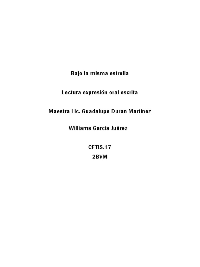Bajo La Misma Estrella | PDF