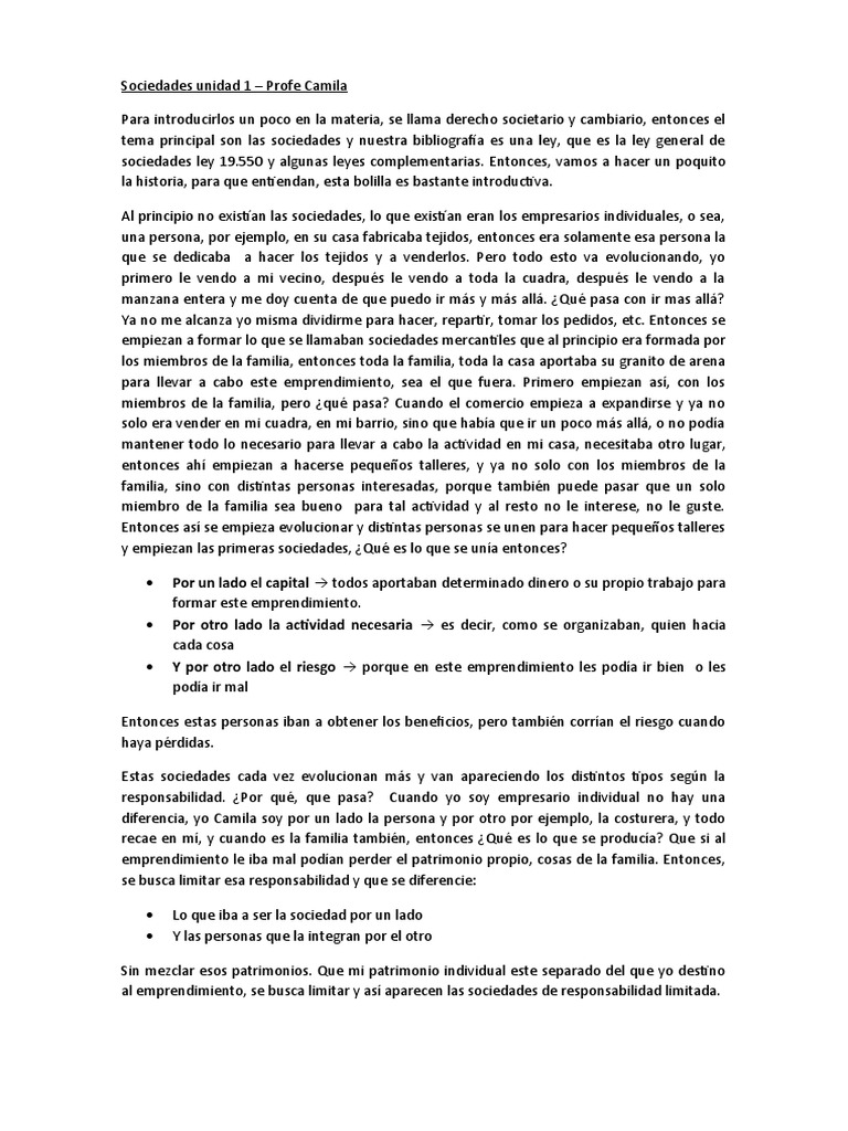 Sociedades Unidad 1 - Camila | PDF | Sociedad | Sociedad de ...