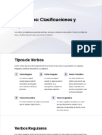 Los Verbos Clasificaciones y Tipos