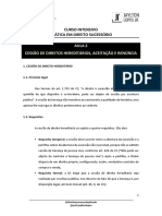 AULA 2 - CESSÃO DE DIREITOS HEREDITÁRIOS - ACEITAÇÃO - RENÚNCIA