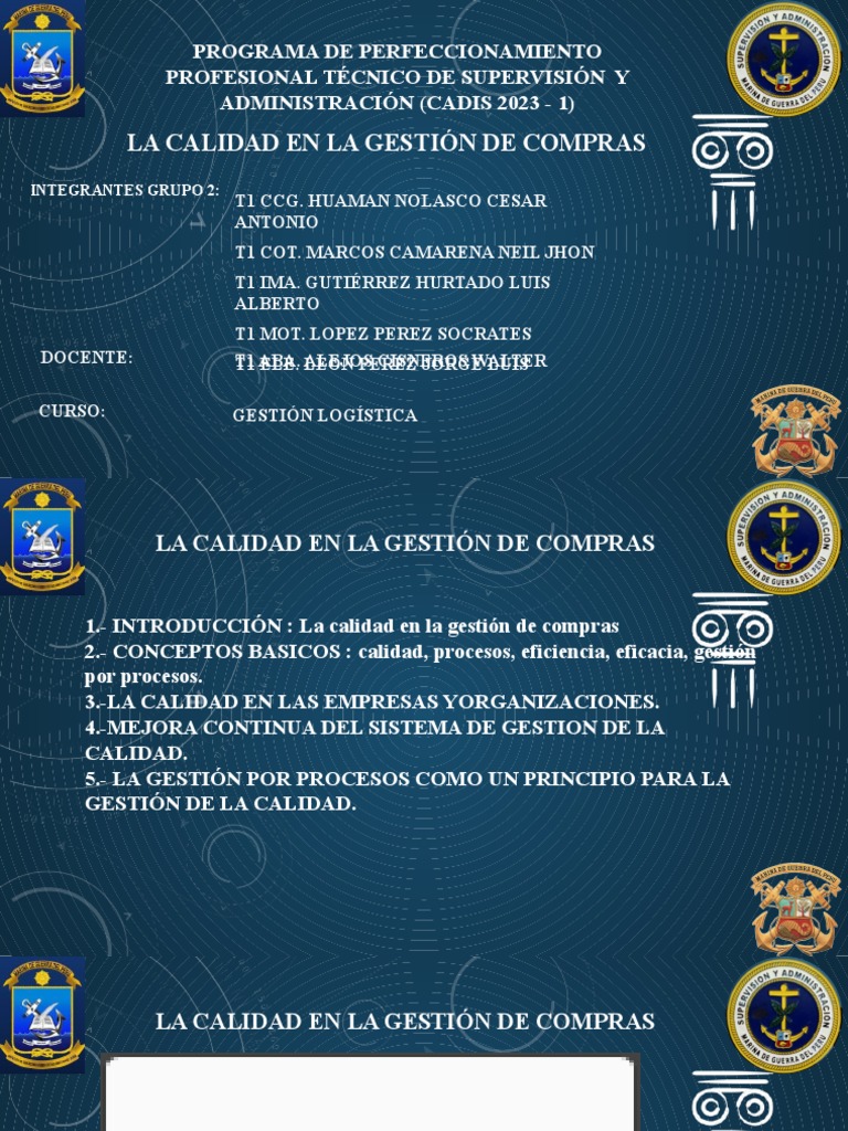 Calidad en la Gestión de Compras | PDF | Calidad (comercial) | Gestión ...