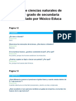 Libro de Ciencias Naturales de Tercer Grado de Secundaria Contestado Por Mexico Educa