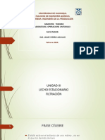 Op Unitarias... Unidad Iii Lecho Filtrante (Filtración) .. Objetivos, Generalidades, Clasificación 22-23 C Ii