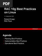 RAC 10g Best Practices On Linux: Roland Knapp RAC Pack