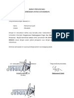 Surat Pernyataan Kesediaan Ditugaskan